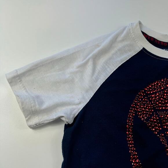 Marvel Spider-Man Studded Mask Boys Short Sleeve Raglan T-Shirt, Size Medium 8 - Picture 5 of 12
